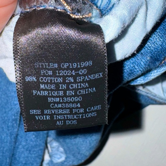 Others Follow Melanie Distressed Overalls in Classic Blue Ladies M stretch - Picture 13 of 14